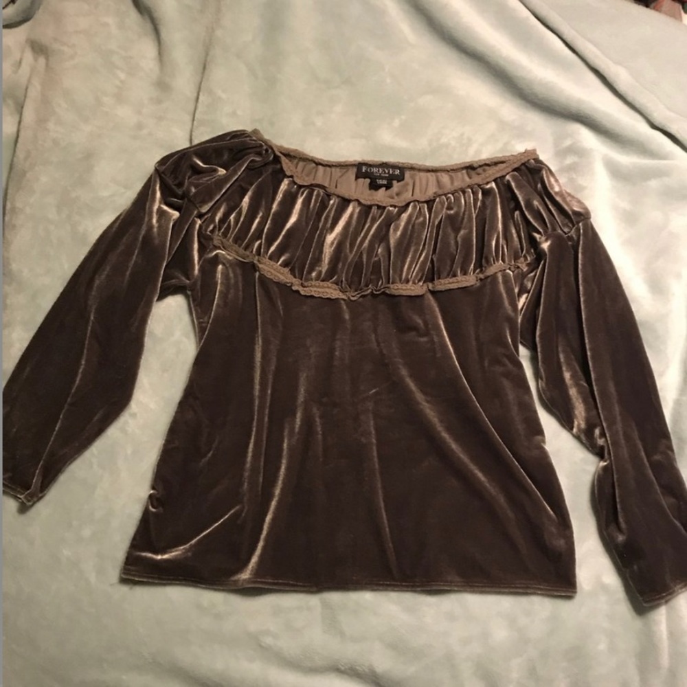 Crushed velvet top